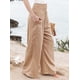 thumbnail image 3 of Pantalones Palazzo de para Mujer Color Caqui S, 3 of 8