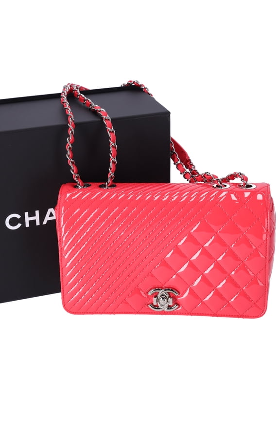 Pre-Owned CHANEL Matelasse Coco Boy Shoulder Bag A92797 Pink Patent Leather
