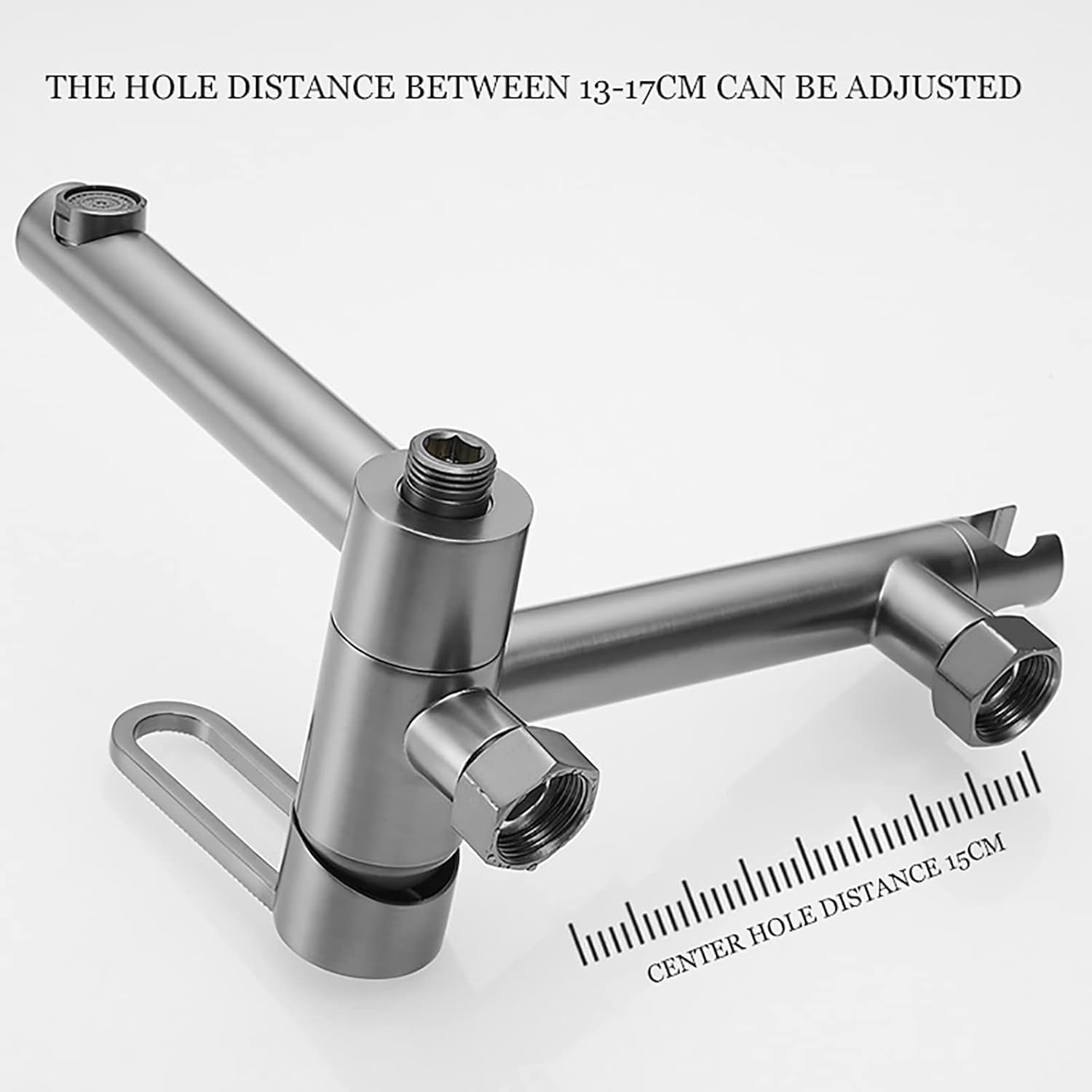 Foldable Bathtub Faucet Wall Mount Tub Faucet Brass Tub Filler Faucet Single Handle 2 Hole Tub Mixer Tap with 2 Modes Handheld Shower, Shower Hose, Hot and Cold Water,Chrome