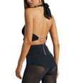 thumbnail image 6 of SAYOO Women Flare Pants, High Waist See-through Slim Fit Solid Long Trousers for Club Party, 6 of 7