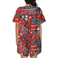 thumbnail image 3 of Bixox Women's Fire Sign Printed Pajama Set 2 Piece Lounge Set Top and Shorts Soft Pajamas, Shorts with Pockets, 3 of 7