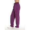 thumbnail image 2 of Just Love Stretch Solid Scrub Pants for Women 6825-WHT-S (Eggplant, Large), 2 of 3