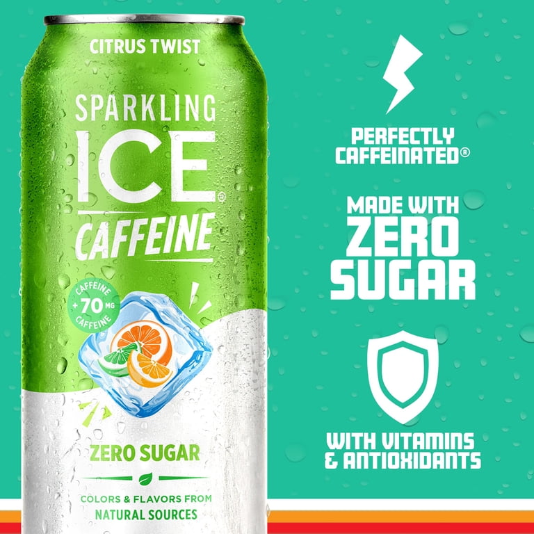 Sparkling Ice Caffeine Citrus Twist, 16 fl oz Cans, 12 Pack photo 2