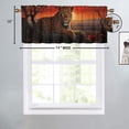 thumbnail image 4 of Leopard Valance Rod Pocket Window Curtain for Kitchen Safari Wild Animal Jungle Sunset Natural Scenery Thermal Insulated Room Darkening Curtain for Dinning Room 54 by 18 in, 1 Panel, 4 of 6