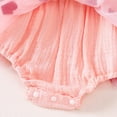 thumbnail image 5 of JUMEYU Baby Girl Short Sleeve Romper Baby Girl Clothes Newborn Romper Dress Infant Sleeveless Summer Outfits with Headband 0 3 6 9 12 18 24 Months (Pink,0-3 Months), 5 of 7