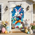 thumbnail image 4 of Yyuenw Easter Decorations, Easter Door Banners/door Cover Spring Decorative Hanging Flag Rabbits And Easter Egg Printed Verticals Banners Suitable For Easter Front Door Decoration, Easter Decor, 4 of 7