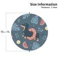 thumbnail image 3 of Kll Round Shape Drink Coasters Set Of 4,Pu Leather Absorbent Coasters Set Decorative Coffee Cup Coasters Housewarming Gift For Home Decor-Watermelons Dachshunds, 3 of 9