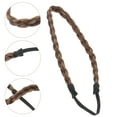 thumbnail image 5 of Fashion Elastic Stretch Hair Braided Headband Classic Wide Braids Synthetic Hair Band Hair Piece Women Beauty Accessory (Light Brown), 5 of 7