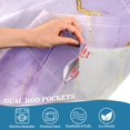 thumbnail image 3 of Yayeee Kitchen Curtains Tier Pair Light Filtering 27"x24" Rod Pocket Short Cafe Window Panel, Pastel Purple Marble Pattern, 3 of 7