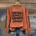 thumbnail image 4 of IYYVV Game Day Sweatshirt Women Football Shirts Rugby Graphic Crewneck Pullover Plus Size Funny Tops Baseball Season Long Sleeve Shirt EB33-Orange XL, 4 of 4