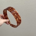 thumbnail image 6 of UNLLLL Vintage Tortoiseshell Acetate Headband, Wide Hairband for Women, Classic Elegant Hair Accessory, Non Slip Flexible Resin Material, for Daily Wear and Styling (Coffee), 6 of 6