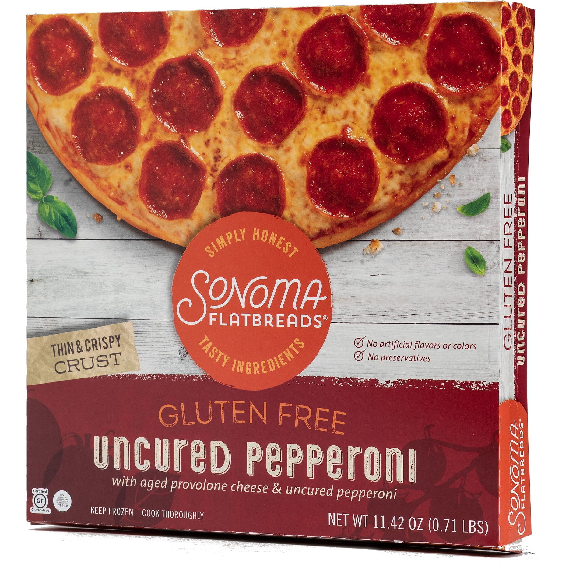 Sonoma Flatbreads Gluten Free Pepperoni Pizza, 11.42 Oz. (Frozen)