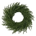thumbnail image 3 of Pine Wreath - Christmas Wreaths for Front Door - Real Touch Pine Wreath - Large Artificial Green Wreaths for Walls Windows Porches Farmhouse Indoor Outdoor Home Decor（22in）, 3 of 7