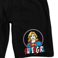 thumbnail image 2 of Supergirl Animated Character Men's Black Sleep Pajama Shorts-XL, 2 of 7