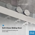 thumbnail image 3 of OVE Decors Bel Soft-Close Satin Nickel 60" Frameless Sliding Soft Close Shower Door, 3 of 18