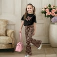 thumbnail image 2 of XIYON Girls Clothing Set Casual Fashion Outfit With Bow Short Sleeve Top And Long Pants For Play And Daily Wear 12-13 Years, 2 of 5