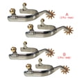 thumbnail image 1 of VONKY Pack of 2 Horsing Spur Stainless Rowel Riding Portable Professional Beginner Rider Training Practicing Decoration Female, 1 of 7