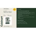 thumbnail image 4 of Cuisinart 1.66 Quart Stainless Steel Espresso Maker, Silver, EM-100NAS, 4 of 5