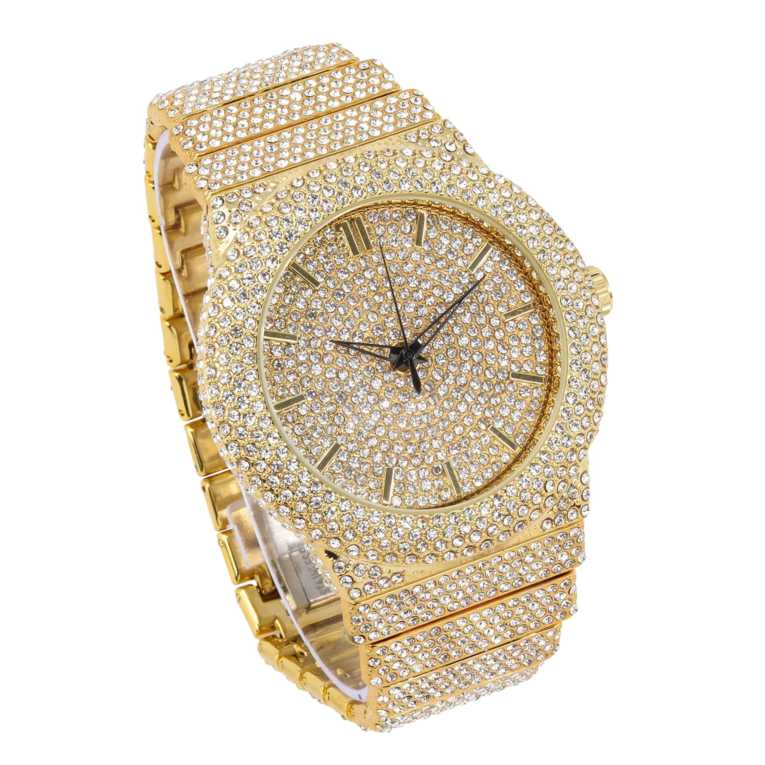 Iced out store gold rolex