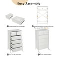 thumbnail image 5 of Slevoo 6 Drawer Dresser for Bedroom, Storage Cabinet Wooden Dresser, Steel Wood Frame, 42.1''H White, 5 of 13