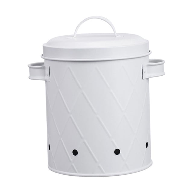 Cajas de almacenamiento de verduras, ollas metálicas para patatas, cebolla, ajo, caja de cocina, recipiente para conservación de verduras con orificio Estilo B