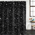 thumbnail image 2 of Star Sky Shower Curtain, Waterproof Shower Curtains for Bathroom, Modern Abstract Black Starry Night Dots Pattern Washable Fabric Bathtub Curtain Set Bath Decor with 12 Hooks Standard 72"x72", 2 of 8