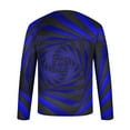 thumbnail image 5 of Tawop Mens T Shirts Crew Neck Long Sleeve Pullover Graphic Geometric Casual Blue 3XL, 5 of 5