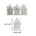 thumbnail image 2 of Vrorvz Christmas Decorations Christmas Ornaments Snow House Pendant Set Table Top Decor for Tree Indoor Decorative Christmas Village House Party Wedding Year Mini Ornament Gift Set Silver, 2 of 4