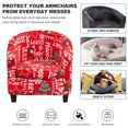 thumbnail image 5 of CJC 2-Piece Club Chair Slipcover with Cushion Tub Printed Covers, Elastic Armchair Round Barrel Couch Covers, for Bar Counter Living Room, Color 15, 5 of 8