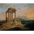 thumbnail image 3 of Lluís Rigalt 14x12 Black Modern Framed Museum Art Print Titled - Landscape with Ruins, 3 of 5