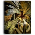 thumbnail image 2 of Fleur Fractale Dorée Blanche Symmétrique - Impression sur Toile Florale, 2 of 3