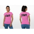 thumbnail image 2 of Ladies Staff Tee's Front & Back Screen-Print Regular US Sizing Pink, X-Large, 2 of 2