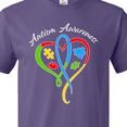 thumbnail image 4 of Inktastic Autism Awareness Heart Ribbon and Puzzle Pieces T-Shirt, 4 of 5