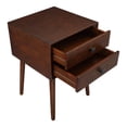 thumbnail image 4 of Furniture of America Berne 2-Drawer Wood Espresso End Table, 4 of 9