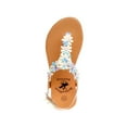 thumbnail image 4 of Beverly Hills Polo Club Girls Thong Sandal with Multi Flower Accents, Silver Hologram, Size: 10, 4 of 5