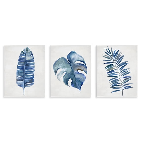 Stupell Industries Vintage Tropical Leaves Plants & Flowers Painting Unframed Art Print Wall Art, 11 x 14, Set of 3