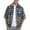 Blue, variant on Mens Knit Polo Checkered Print Style Loose Fit Short Sleeve Mens Clothing,Khaki,XL