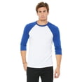 thumbnail image 1 of Bella + Canvas Unisex 3/4-Sleeve Baseball T-Shirt, 1 of 1