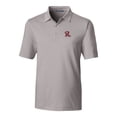 thumbnail image 2 of Men's Cutter & Buck  Gray Frisco RoughRiders Forge Pencil Stripe Stretch DryTec Polo, 2 of 3