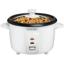 Proctor Silex Rice Cooker & Food Steamer, 8 Cups Cooked (4 Cups Uncooked), White