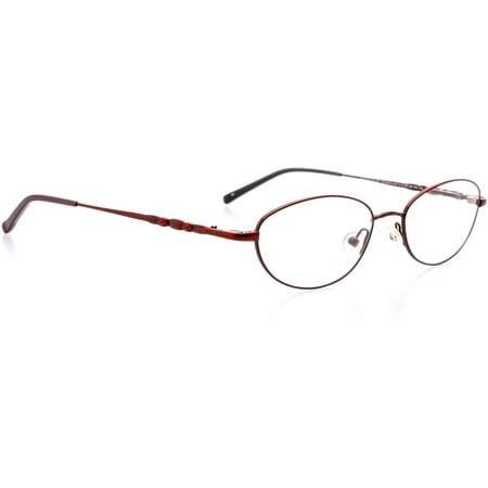 Optical Eyewear - Oval Shape, Metal Full Rim Frame - Prescription Eyeglasses RX, Ruby Lust