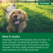 Advantage Yard & Premise Spray, Kills Fleas & Ticks & More, 32 oz.