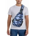 thumbnail image 2 of Pattern Printed Sling Bag for Women Men Crossbody Shoulder Backpack Chest Bags Gym Travel Hiking Casual Daypack, 2 of 7