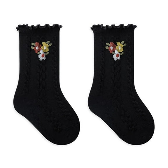 Bnwani Black Toddler Cotton Cotton Socks Boys Winter Knee High Socks 2-3t