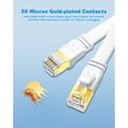 thumbnail image 3 of Cable Ethernet Yauhody CAT 8 de 6 pies, paquete de 3, 40 Gbps, 2000 MHz, blanco, 3 of 9