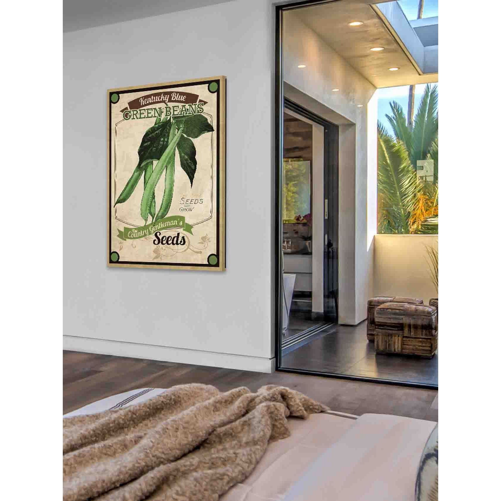 Marmont Hill "Seed Packet Green Beans" Painting Print on Canvas