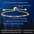 thumbnail image 2 of Gem Stone King 0.60 Ct Red Garnet White Created Sapphire 18K Yellow Gold Plated Silver Bracelet for Women, 2 of 4