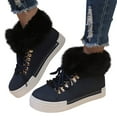 thumbnail image 1 of LSLJS Bottes de Neige d'Hiver Courtes Longues à Fourrure à Rebord Peluche, 1 of 4
