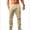 Khaki 3, variant on BLTIBY Mens Summer Autumn Casual Beach Trousers Cotton Linen Pants Elastic Waist Loose Wide Leg Natural Yoga Trousers with Pockets Lightweight Comfortable Sweatpants White 3 2XL