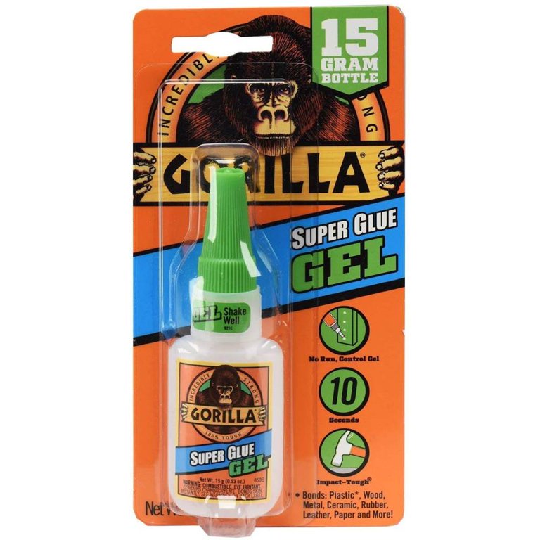 Gorilla Super Glue Liquid, Clear, 20g Bottle, Quick Dry, Multi-use, Heat  Resistant, Impact Tough, Anti Clog Cap, Fast-setting in the Super Glue  department at